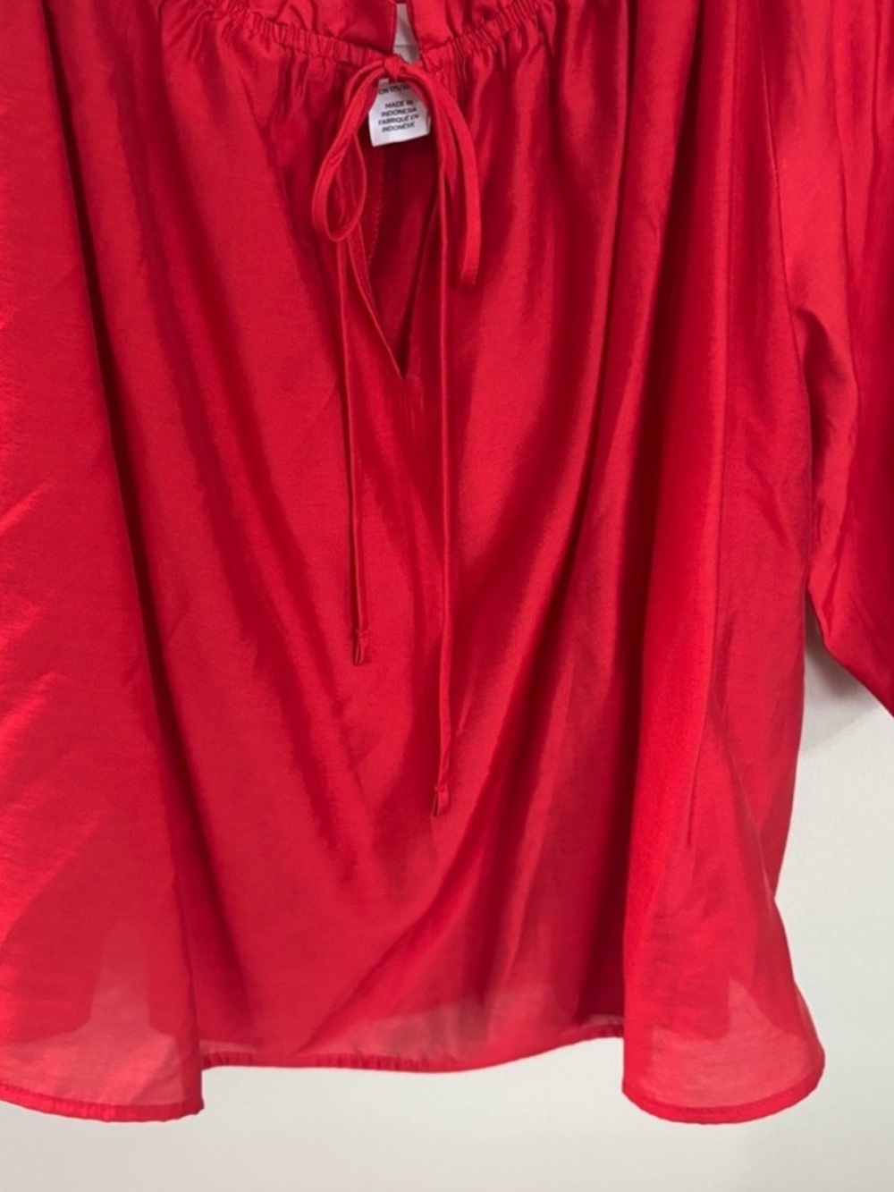 H&M Red Ruffled Peasant Top - Picture 2 of 5